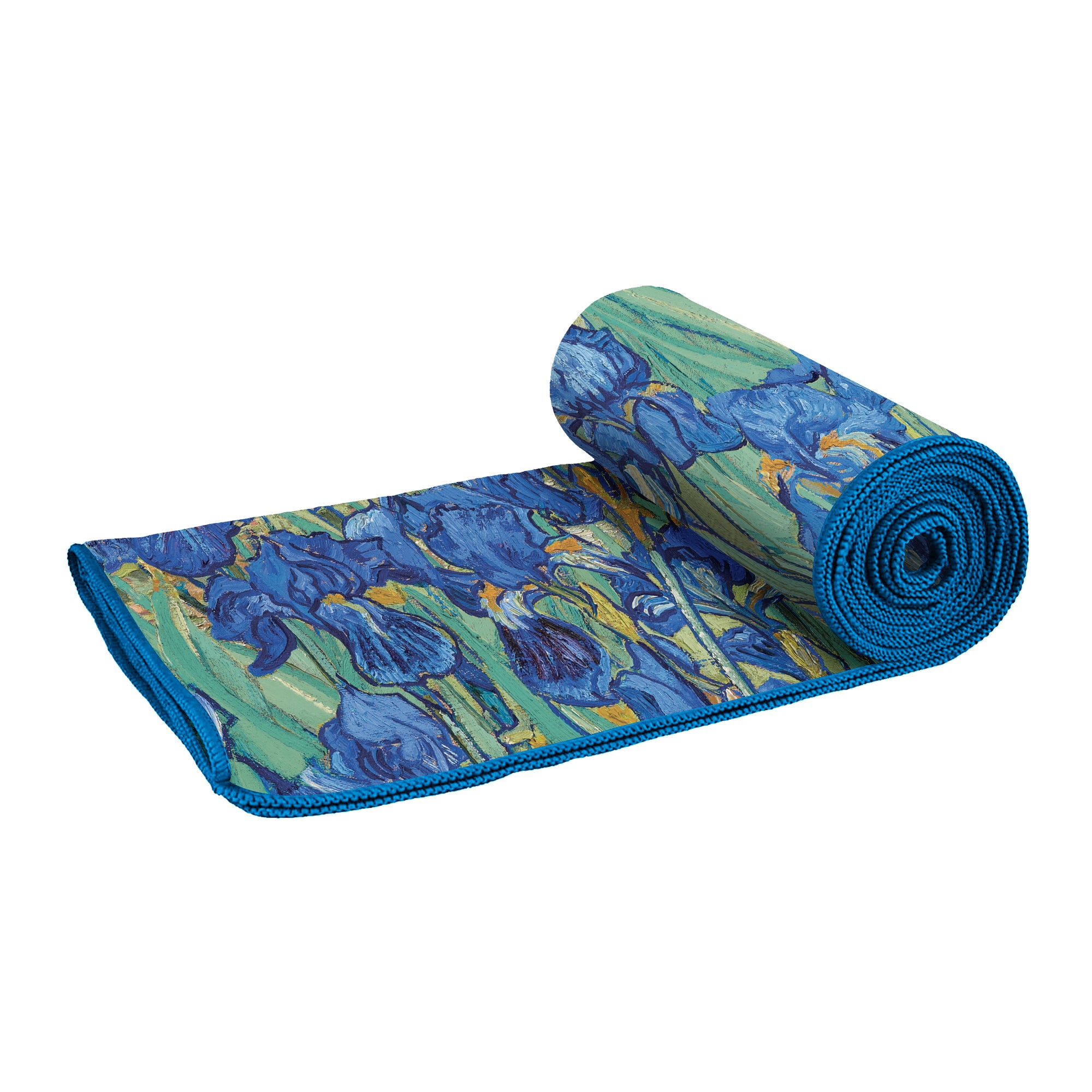 Oversized Beach Towel 40x63" - Microfiber, Quick-Dry, van Gogh Irises