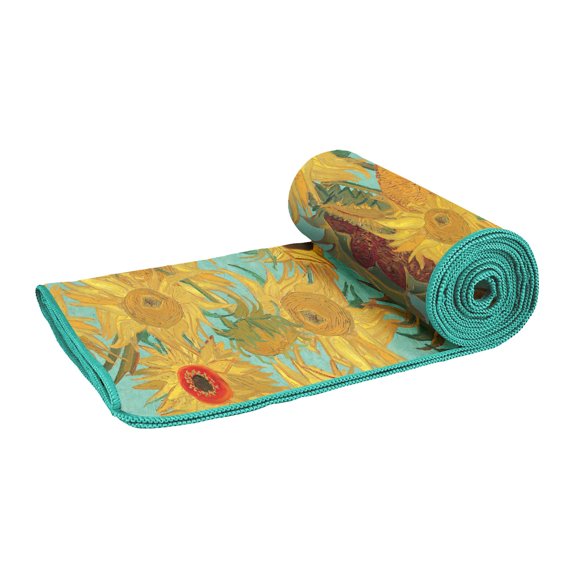 Oversized Beach Towel - Microfiber, Quick-Dry, Van Gogh Sunflowers