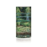 Monet Japanese Footbridge 6" LED Real Wax Candle with Remote