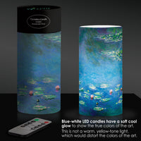Monet Water Lilies 6"  LED Candle – Battery Operated, Flickering
