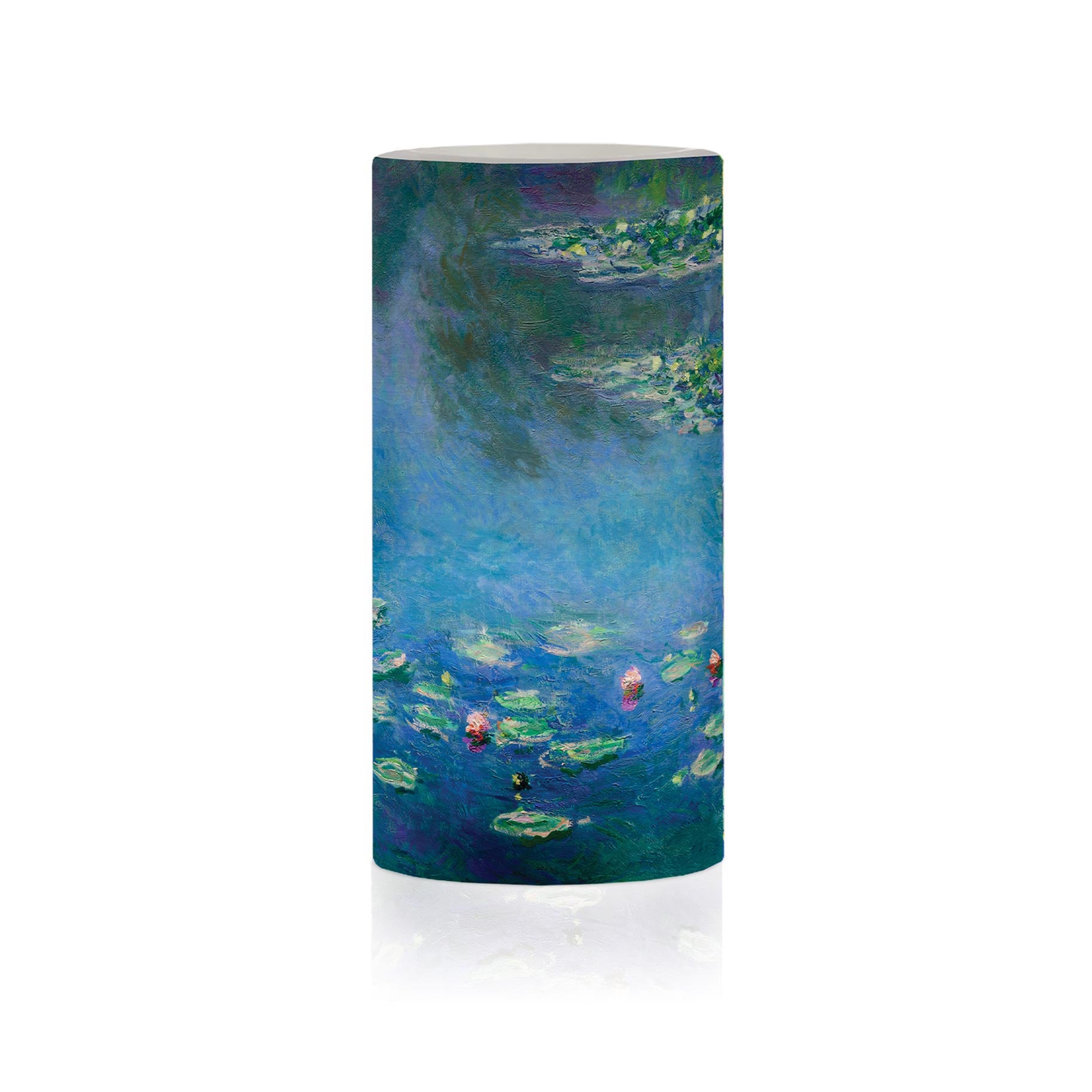 Monet Water Lilies 6" LED Real Wax Candle with Remote