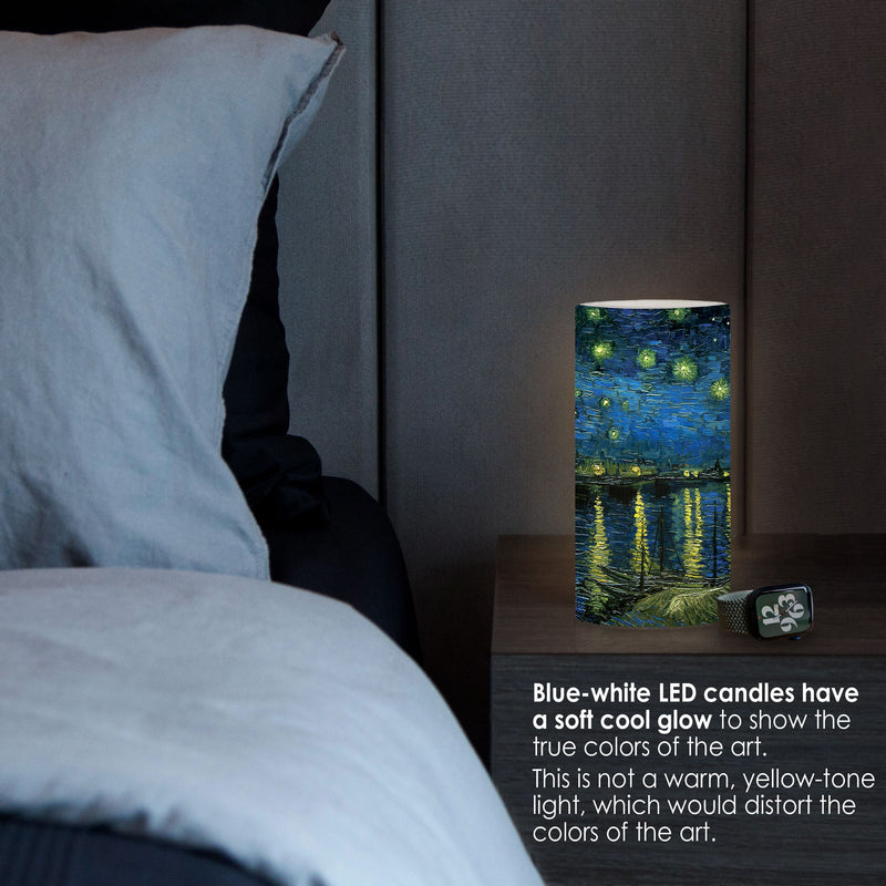 van Gogh Over the Rhone 6" 6" LED Candle – Battery Operated, Flickering