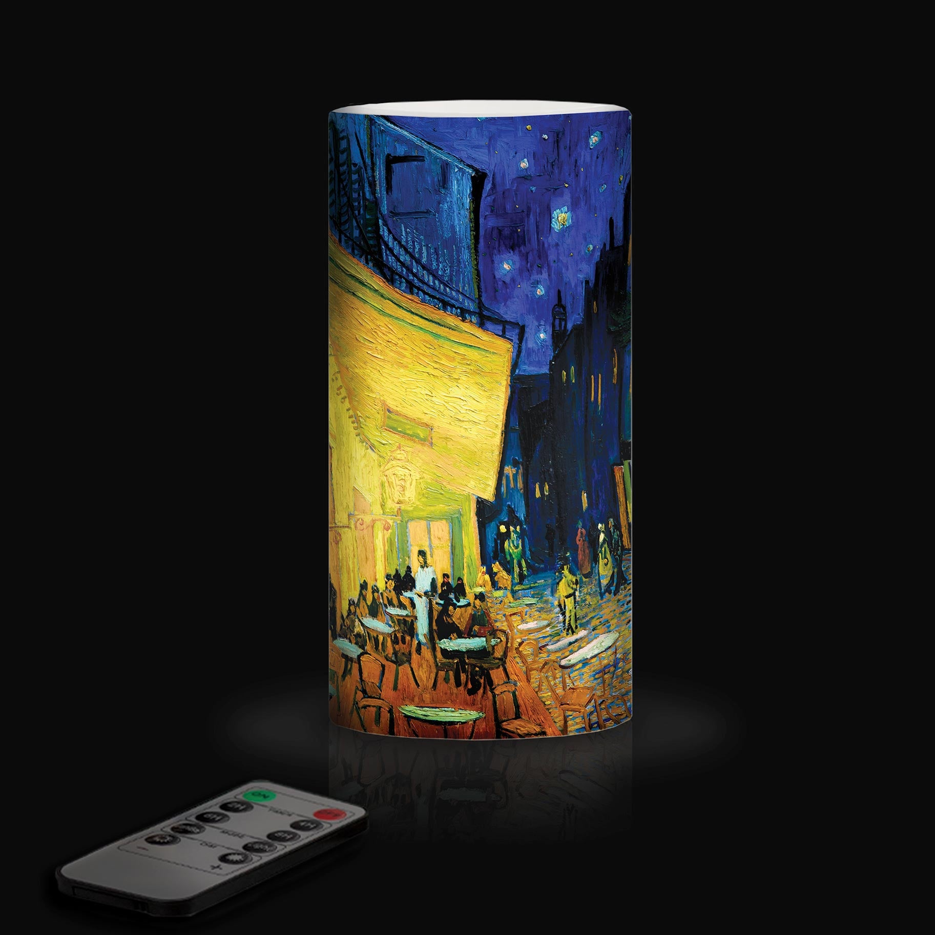 van Gogh Café Terrace at Night 6" LED Real Wax Candle with Remote