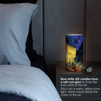 van Gogh Café Terrace at Night 6" LED Real Wax Candle with Remote - LAST ONE!