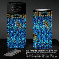 Tiffany Dragonfly 6" LED Real Wax Candle with Remote