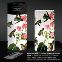 Audubon Anna's Hummingbird 6" LED Real Wax Candle with Remote