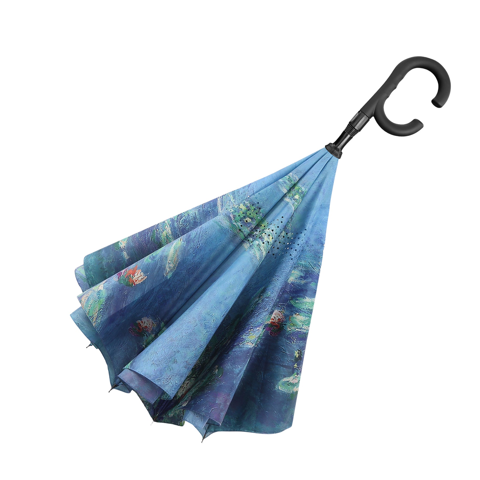 Monet Water Lilies Reverse Umbrella