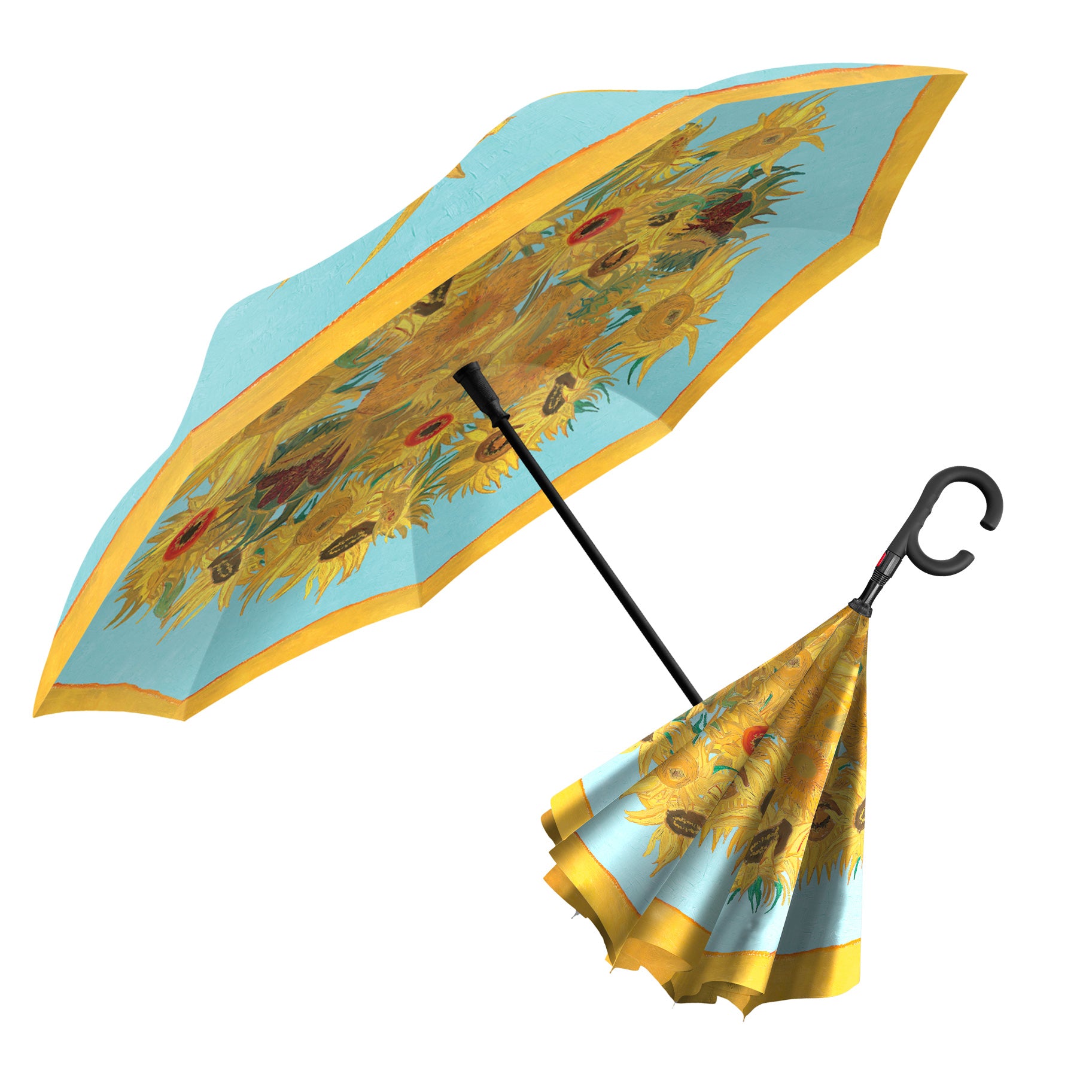 van Gogh Sunflowers Reverse Umbrella