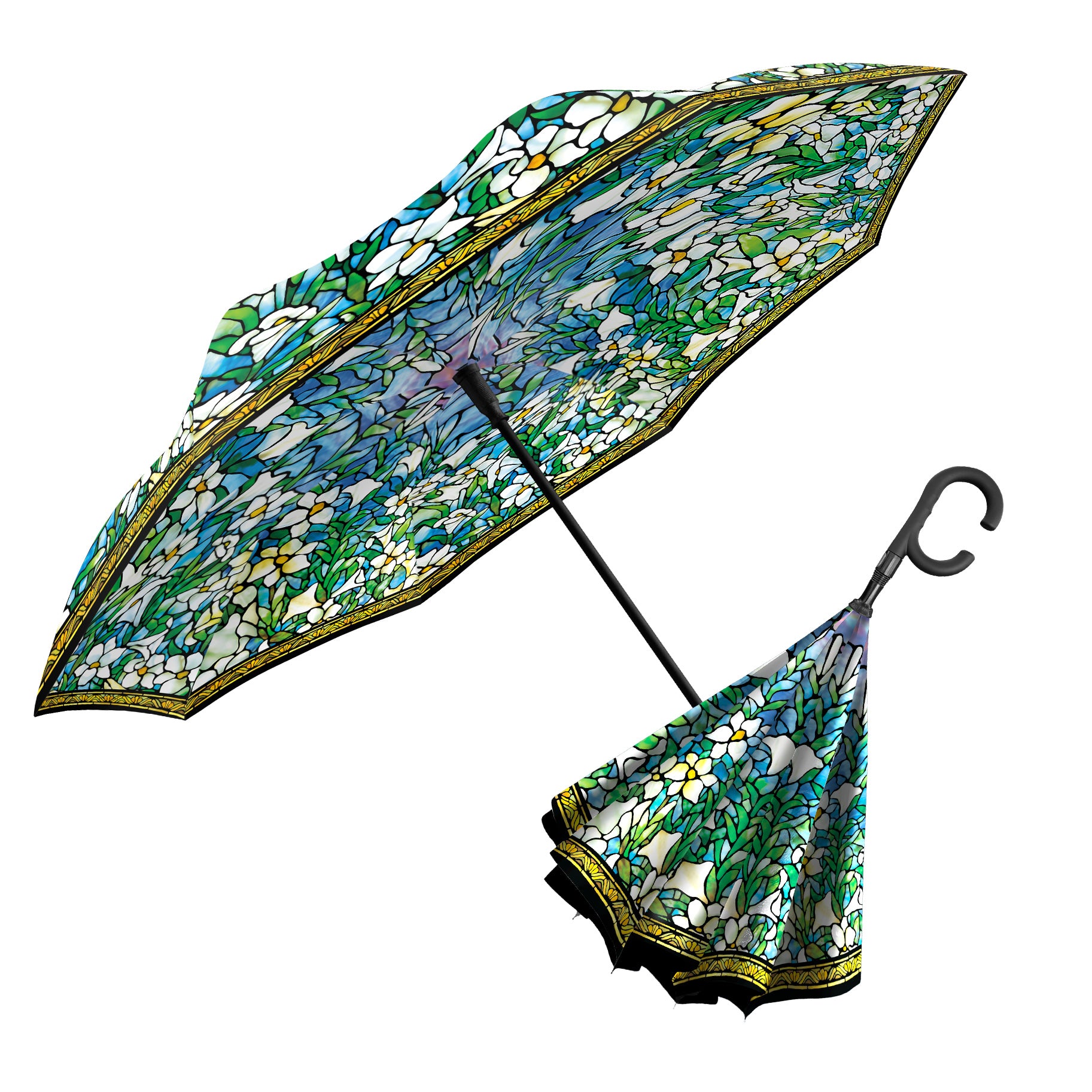 Tiffany Field of Lilies Reverse Umbrella