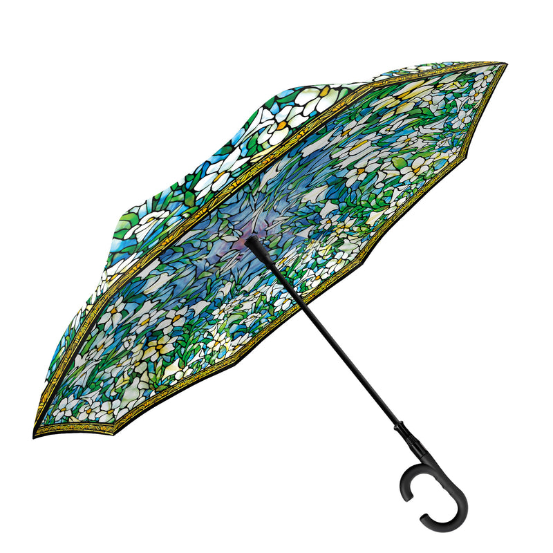 Tiffany Field of Lilies Reverse Umbrella