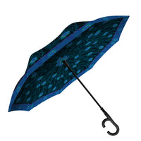 Peacock Reverse Inverted Umbrella – Hands-Free, Windproof Design