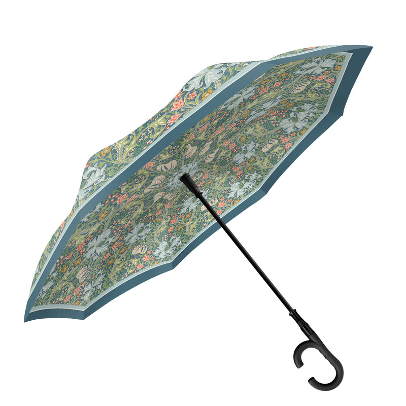 RainCaper William Morris Golden Lily Reverse Umbrella