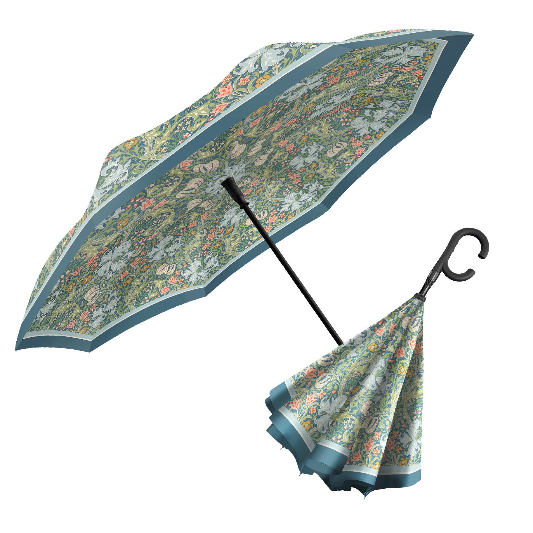 RainCaper William Morris Golden Lily Reverse Umbrella