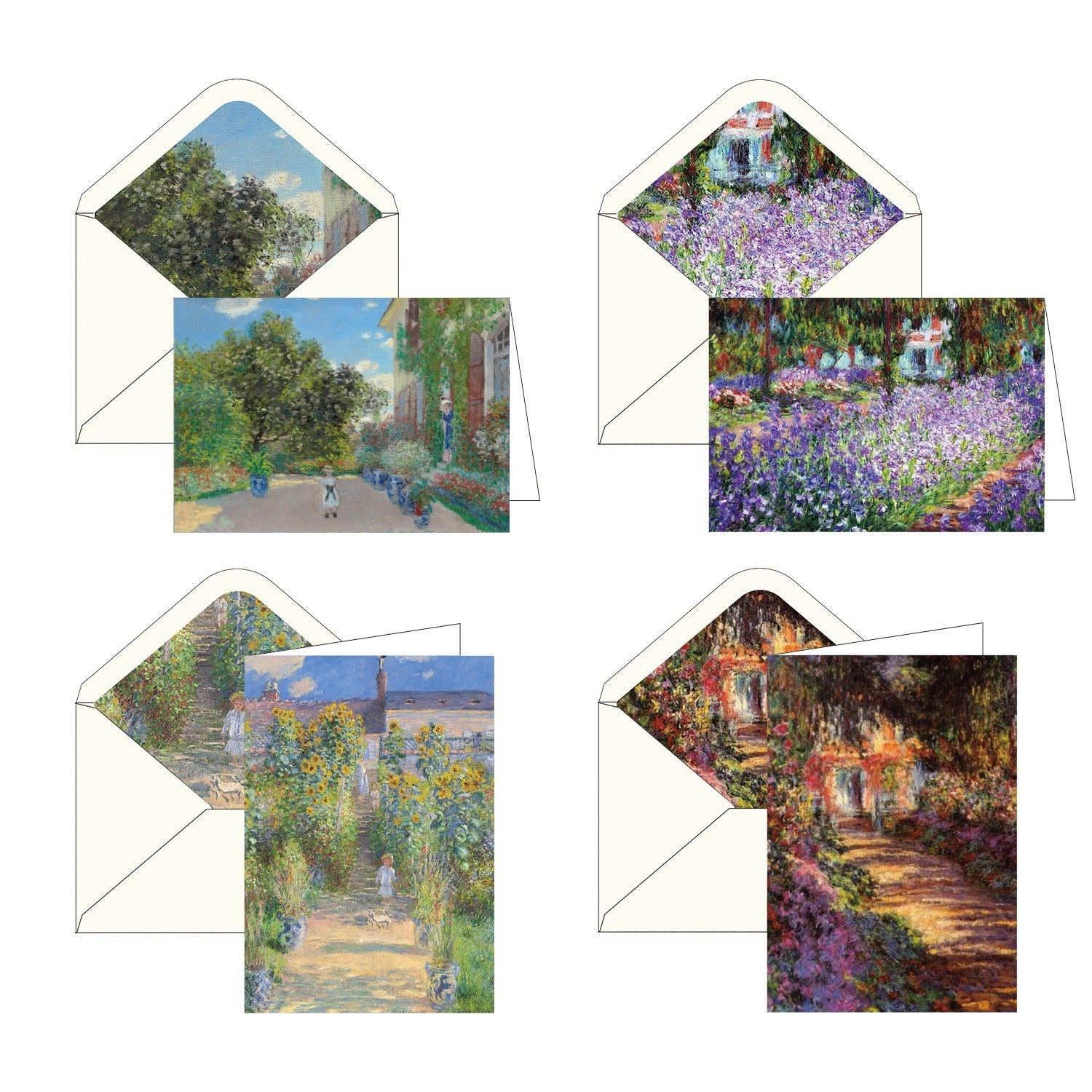 Note Cards - Monet Gardens - Box of 16 Cards & Envelopes