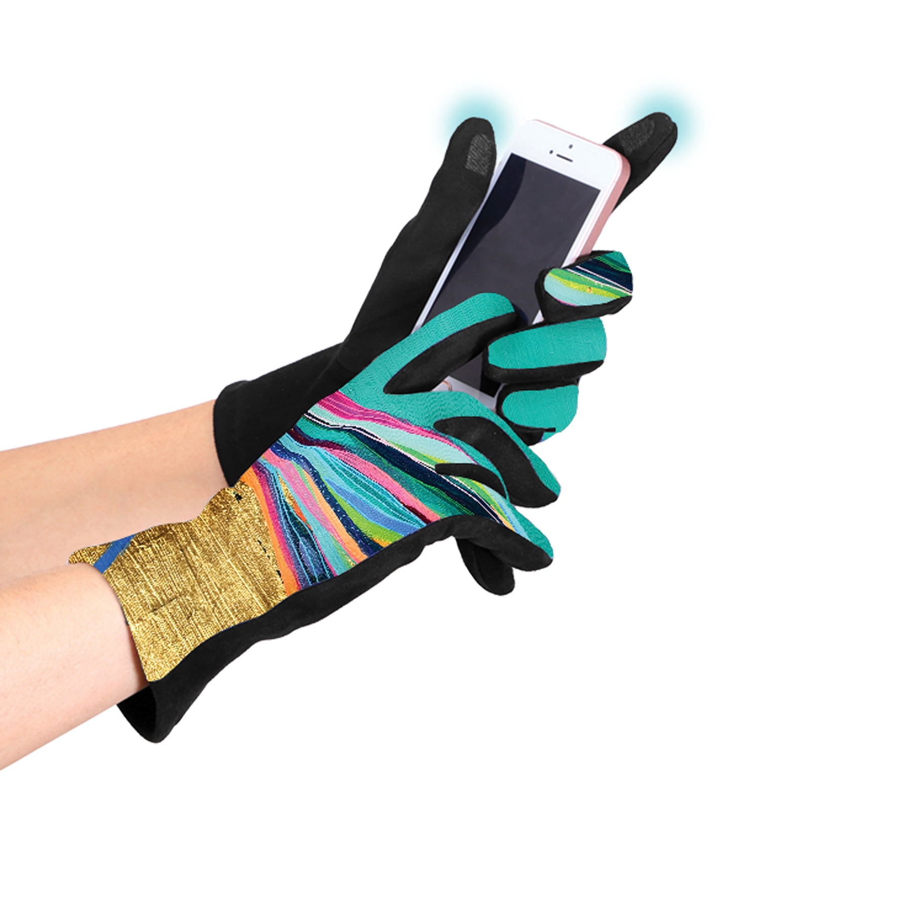 EttaVee Rainbow 1 Texting Gloves