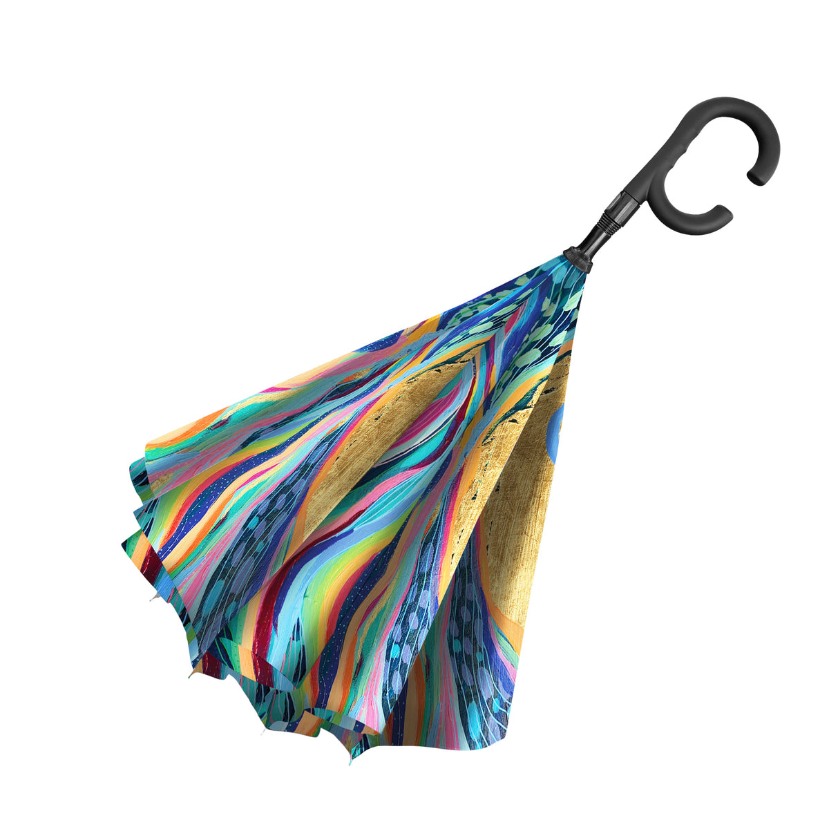 EttaVee Rainbow Riviera 1 Reverse Umbrella