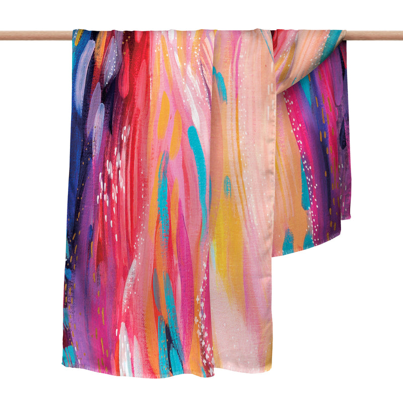 EttaVee's Brush Strokes 90 Silk Blend Women's Fashion Shawl