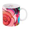 EttaVee Flowers on Glass Large 14 Oz Porcelain Fine Art Coffee and Tea Mug