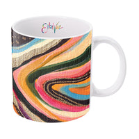 EttaVee Abstract 1 Large 14 Oz Porcelain Fine Art Coffee and Tea Mug