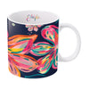 EttaVee Bold Flowers Large 14 Oz Porcelain Fine Art Coffee and Tea Mug