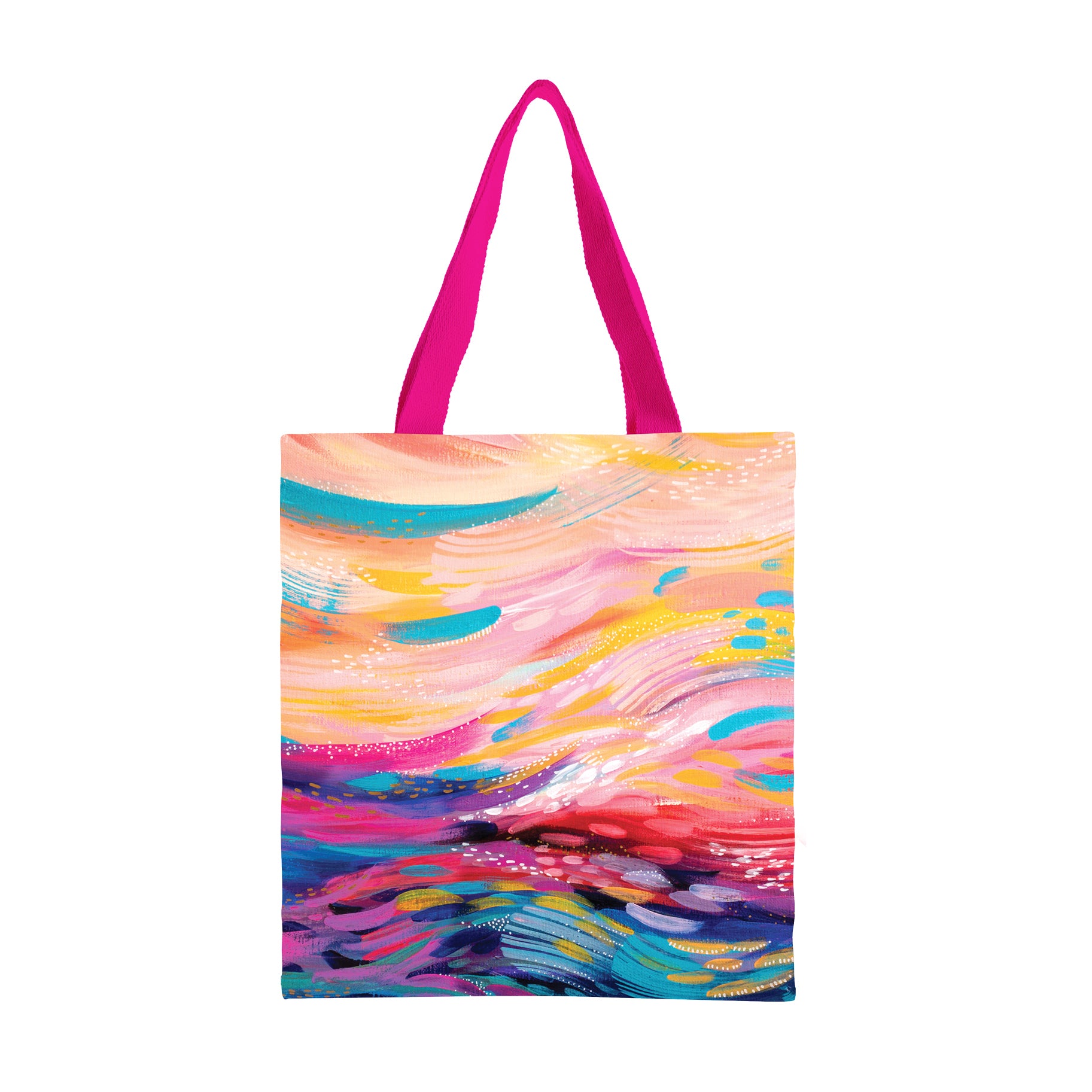 ◆VINTAGE HOLLYWOOD◆ Ever Canvas Tote Bag VH2534BG002M Retro Colorful Floral Mother Cotton Canvas Tote Bag Mom Gift