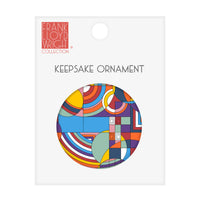 Frank Lloyd Wright Hoffman Rug Porcelain Keepsake Ornament – Flat Ceramic, Gift-Ready