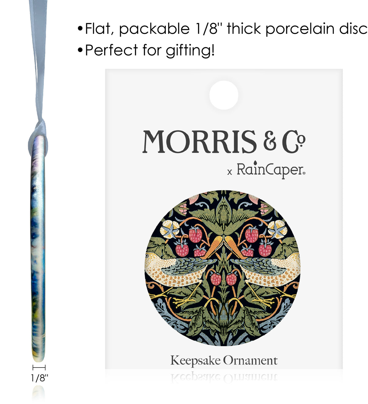 Wm Morris Strawberry Thief Year-round Keepsake Ornament
