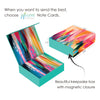 EttaVee Brush Strokes - Boxed Blank Note Cards – Set of 16 in a Keepsake Gift Box
