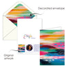 EttaVee Brush Strokes - Boxed Blank Note Cards – Set of 16 in a Keepsake Gift Box