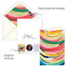EttaVee Brush Strokes - Boxed Blank Note Cards – Set of 16 in a Keepsake Gift Box