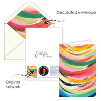 EttaVee Brush Strokes - Boxed Blank Note Cards – Set of 16 in a Keepsake Gift Box