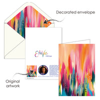 EttaVee Brush Strokes - Boxed Blank Note Cards – Set of 16 in a Keepsake Gift Box