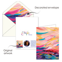 EttaVee Brush Strokes - Boxed Blank Note Cards – Set of 16 in a Keepsake Gift Box