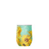 12 oz Stemless Wine Tumbler - van Gogh "Sunflowers"
