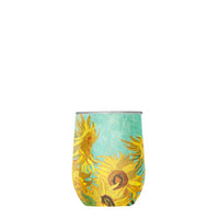 12 oz Stemless Wine Tumbler - van Gogh "Sunflowers"
