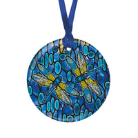 Tiffany Dragonfly Porcelain Keepsake Ornament – Flat Ceramic, Gift-Ready
