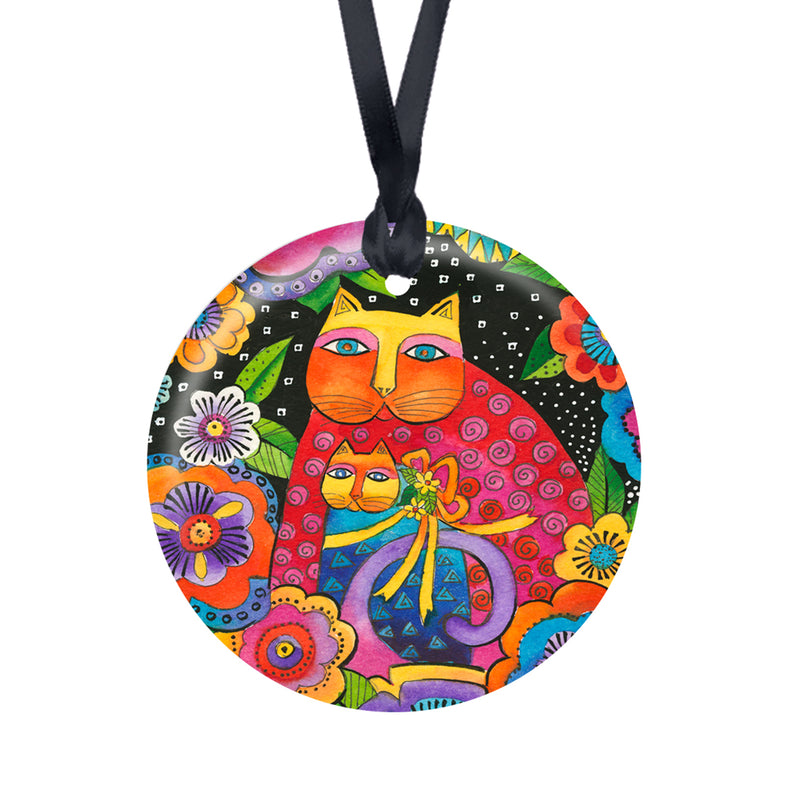 Laurel Burch Mother-Daughter in Flowers Year-round Keepsake Ornament