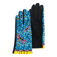 Fine Art Tiffany Dragonfly (Purple) Womens Touch Screen Gloves - One Size Fits All
