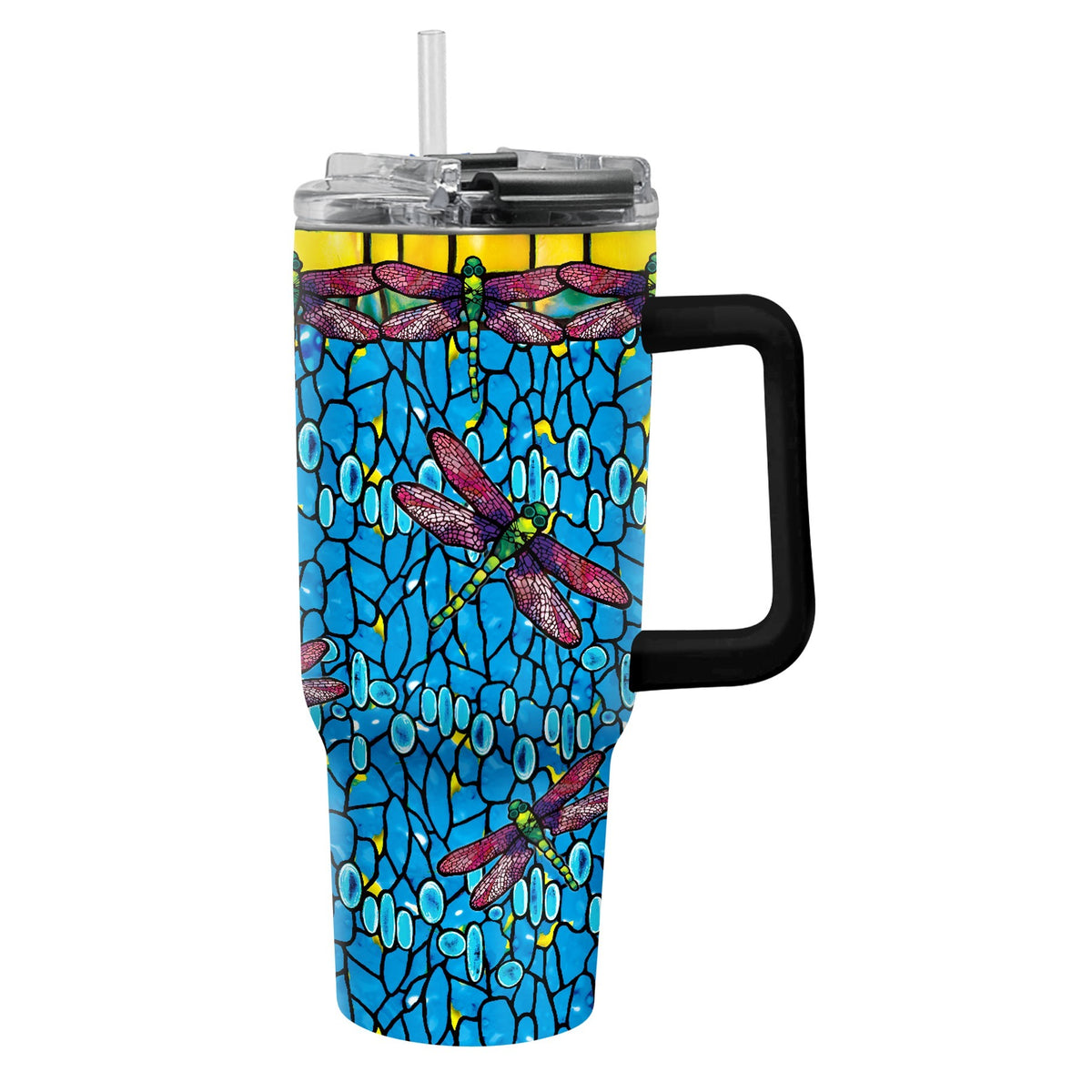 30 oz Tumbler - Tiffany "Dragonfly" - Purple