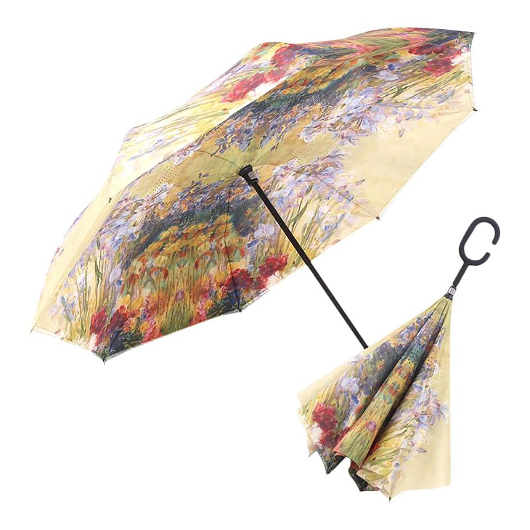 Tiffany Peonies and Iris Reverse Umbrella - Original Design