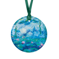 Monet "Nymphéas" Porcelain Keepsake Ornament – Flat Ceramic, Gift-Ready