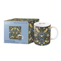 William Morris Strawberry Thief Fine Art Mug – 11 oz Porcelain Coffee Cup