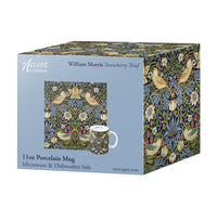 William Morris Strawberry Thief Fine Art Mug – 11 oz Porcelain Coffee Cup