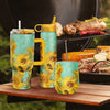 12 oz Stemless Wine Tumbler - van Gogh "Sunflowers"