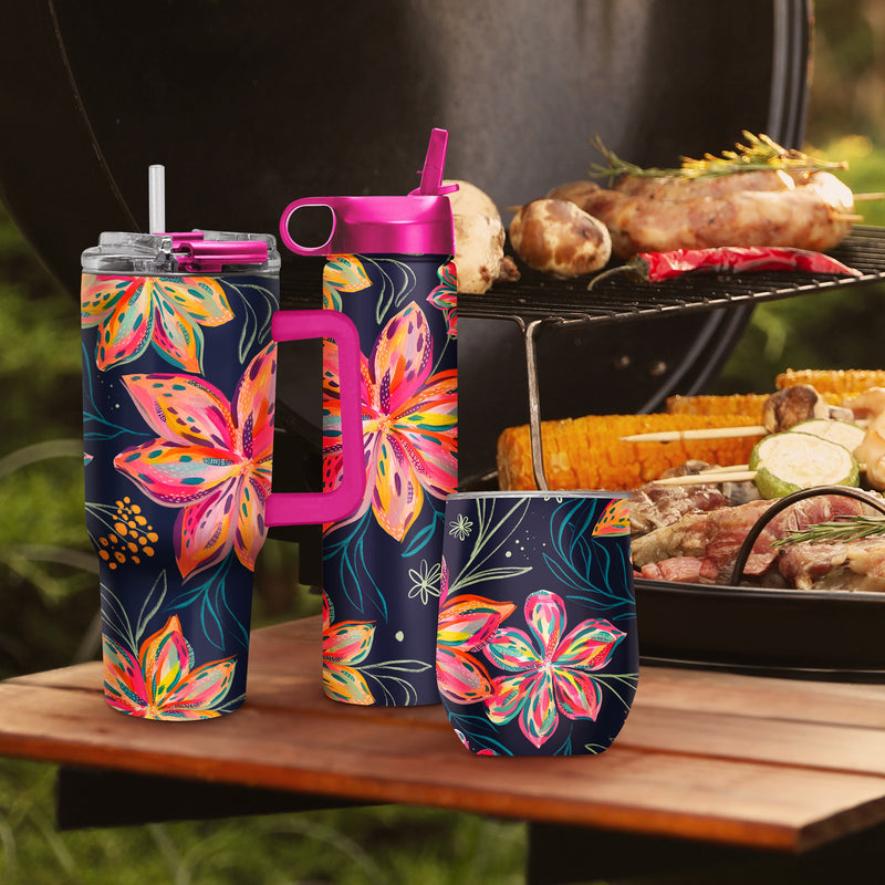 30 oz Tumbler - EttaVee "Bold Flowers"