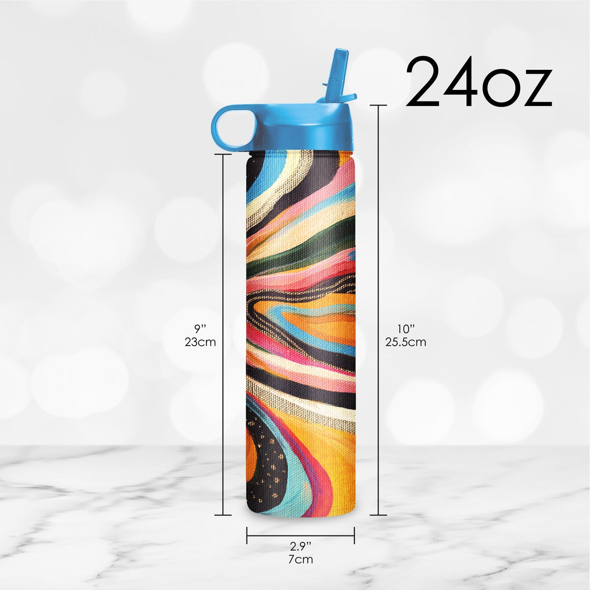 Water Bottle 24oz - EttaVee "Abstract 1"