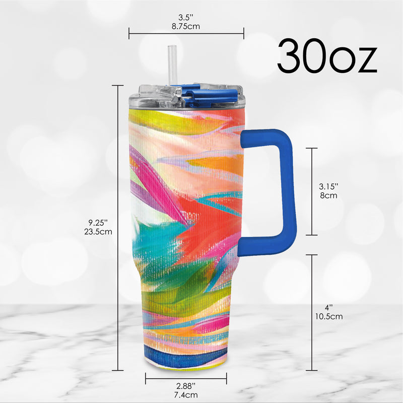30 oz Tumbler - EttaVee "Loose Palms"