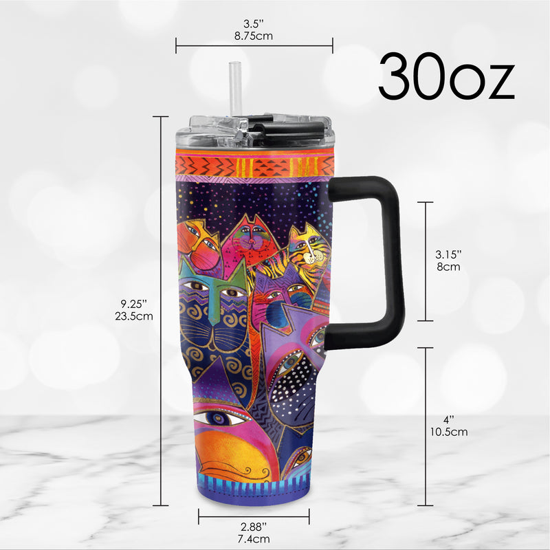 30 oz Tumbler - Laurel Burch "Fantasticats"