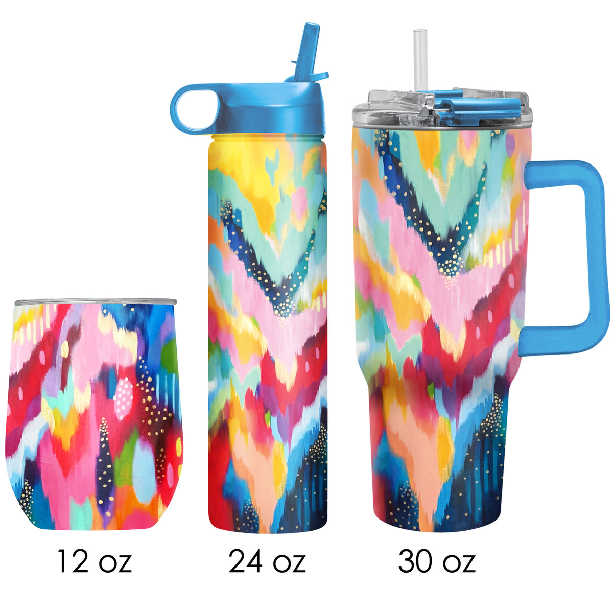EttaVee "Brush 100" Insulated Drinkware Set of 3, 1 per size