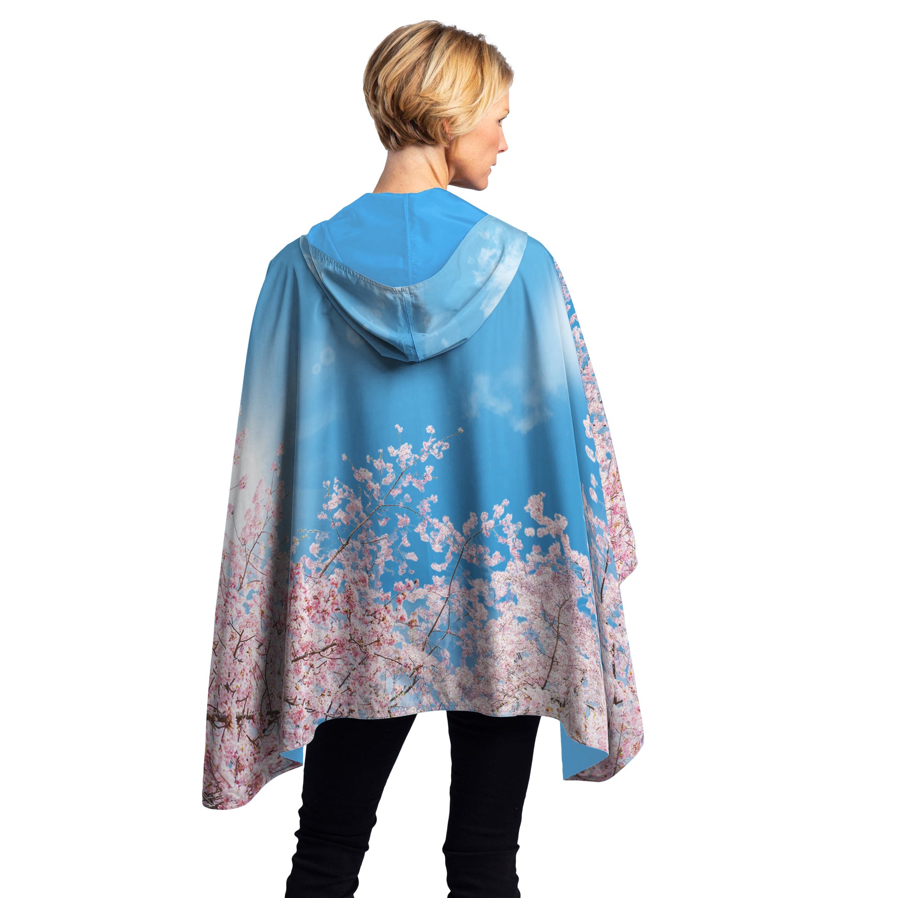 Cherry Blossom Women's Reversible Rain Cape